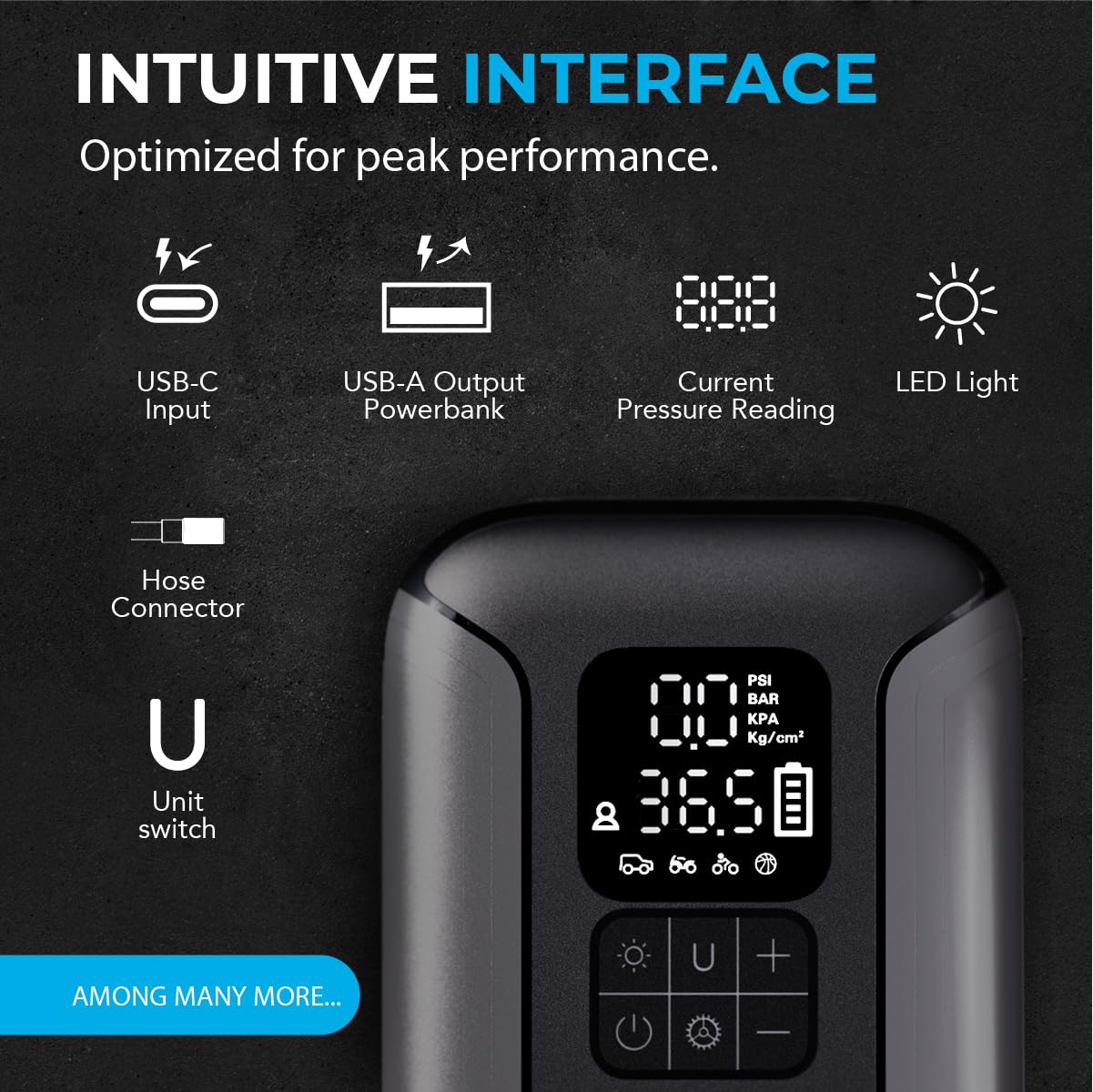 AUTOSKY 2-in-1 Jump Starter with Air Compressor – Starts Up to 6.0L Gas and 3.0L Diesel Engines – Portable Tire Inflator, LED Flashlight & Power Bank – Emergency Car Tool for SUV, Truck, Motorcycle