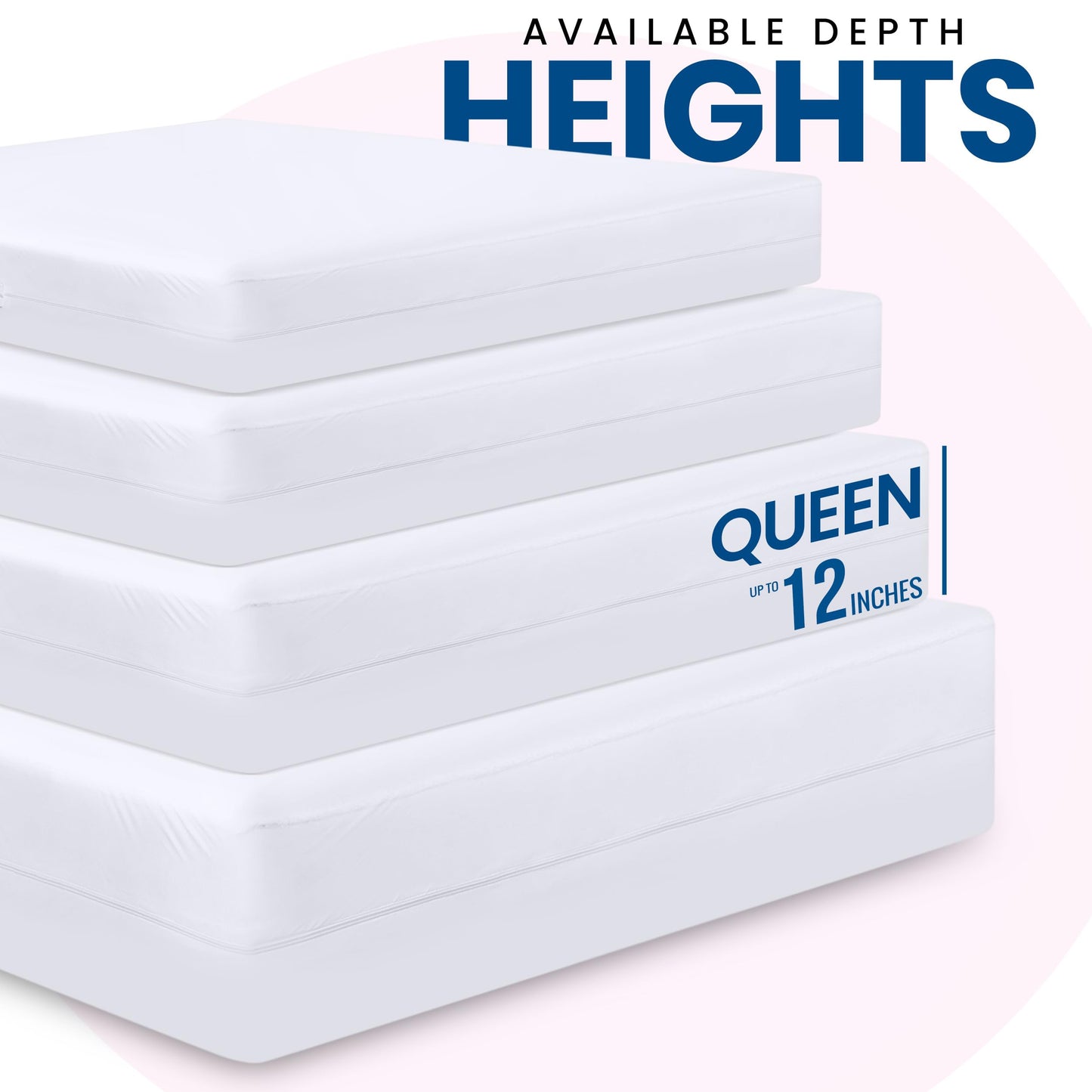 Utopia Bedding Premium Waterproof Bed Bug Mattress Cover, Queen Zippered Mattress Protector, 12 Inches Deep, Dust Mite Proof 6-Sided Mattress Encasement for Bed
