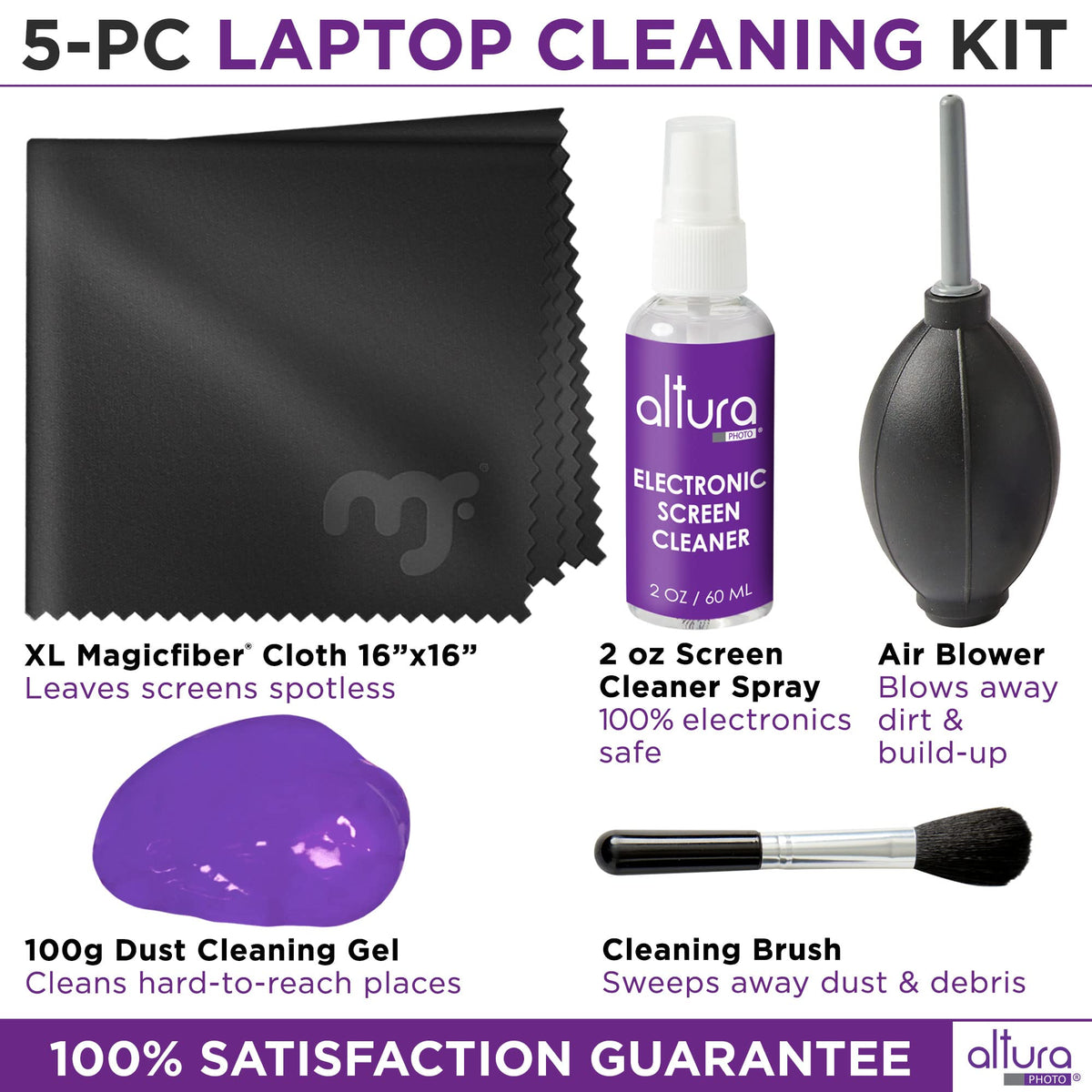 Keyboard Cleaner & Laptop Cleaning Kit - All-In-One Electronic Screen Cleaner for Computer, PC, MacBook, iPhone, Camera Accessories - Gifts for Gamers Men, Stocking Stuffers for College Tech Guy Geeks