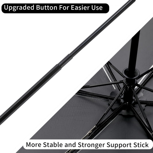 GAOYAING Compact Automatic Travel Umbrella with Case, Mini Small Folding Sun UV, Pocket Purse Umbrella Black