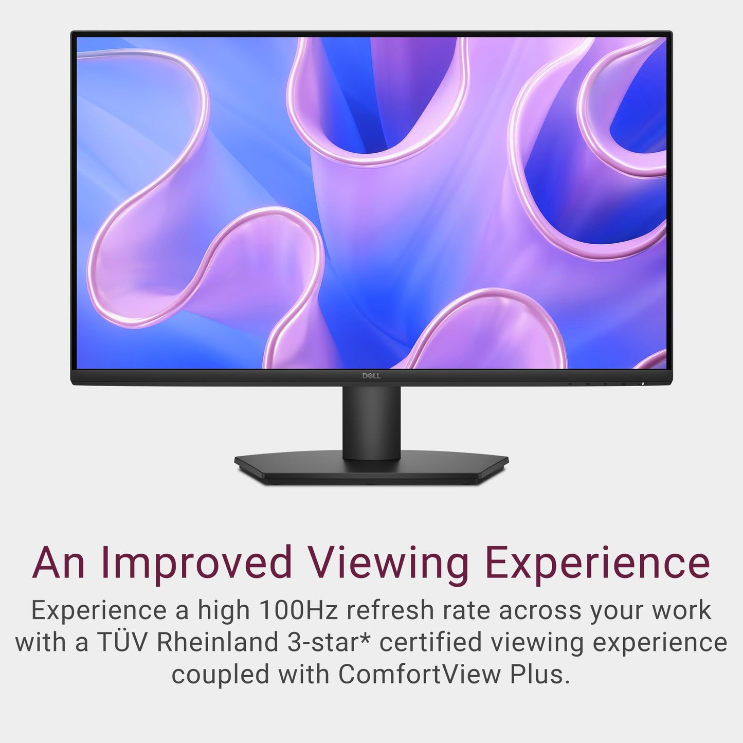 Dell 27 Monitor - SE2725HM - 27-inch Full HD (1920x1080) 16:9 100Hz Display, IPS Panel, 16.70 Million Colors, Anti-Glare, 1 HDMI / 1 VGA Port, TÜV Rheinland 3-Star*, Comfortview Plus - Black