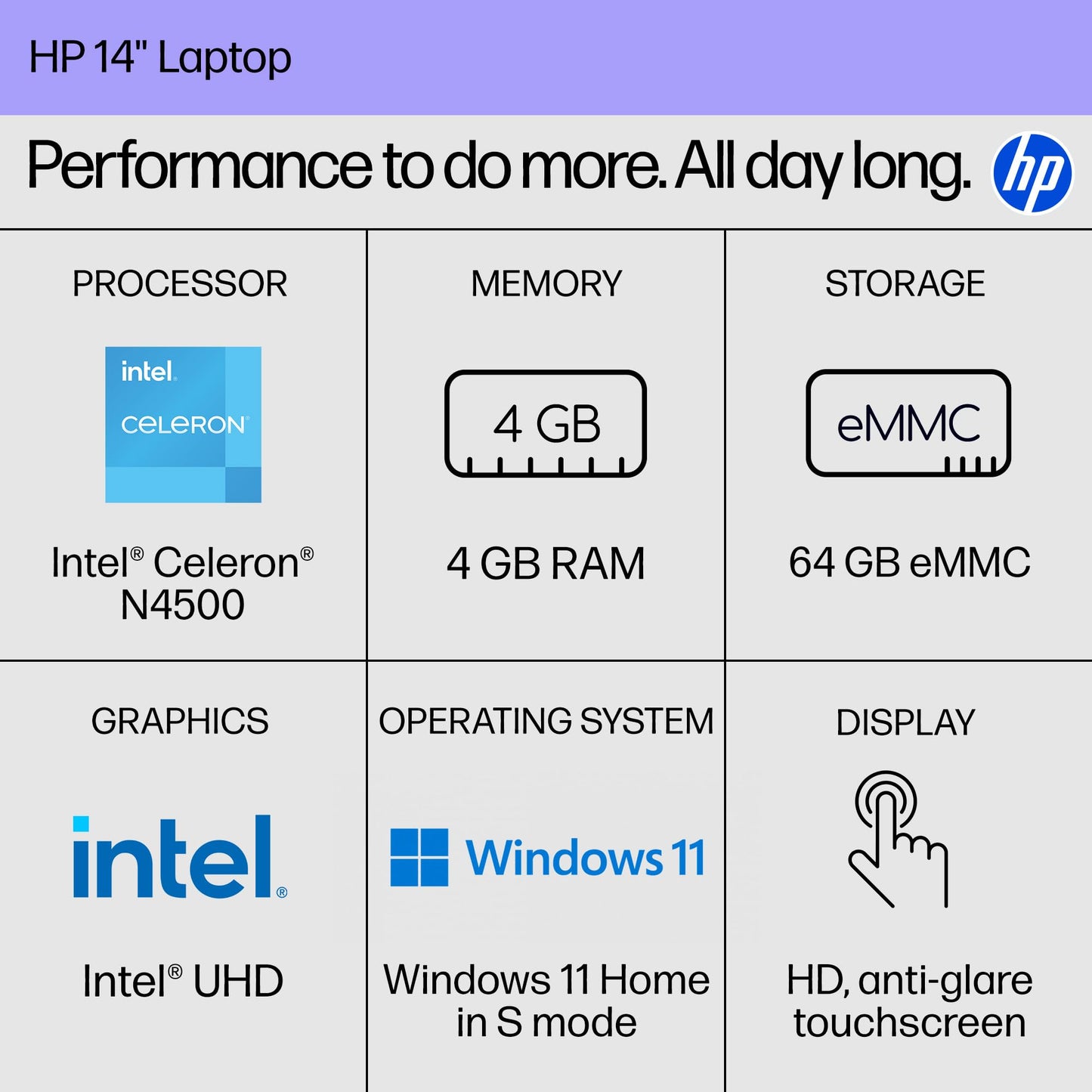 HP Touchscreen Laptop Computer for Home Student Study, 1-Year Office, 4GB DDR4 RAM, 64GB eMMC, Intel Processor, 14 inch, WiFi 6, Bluetooth, Windows 11 Home S, Pale Gold