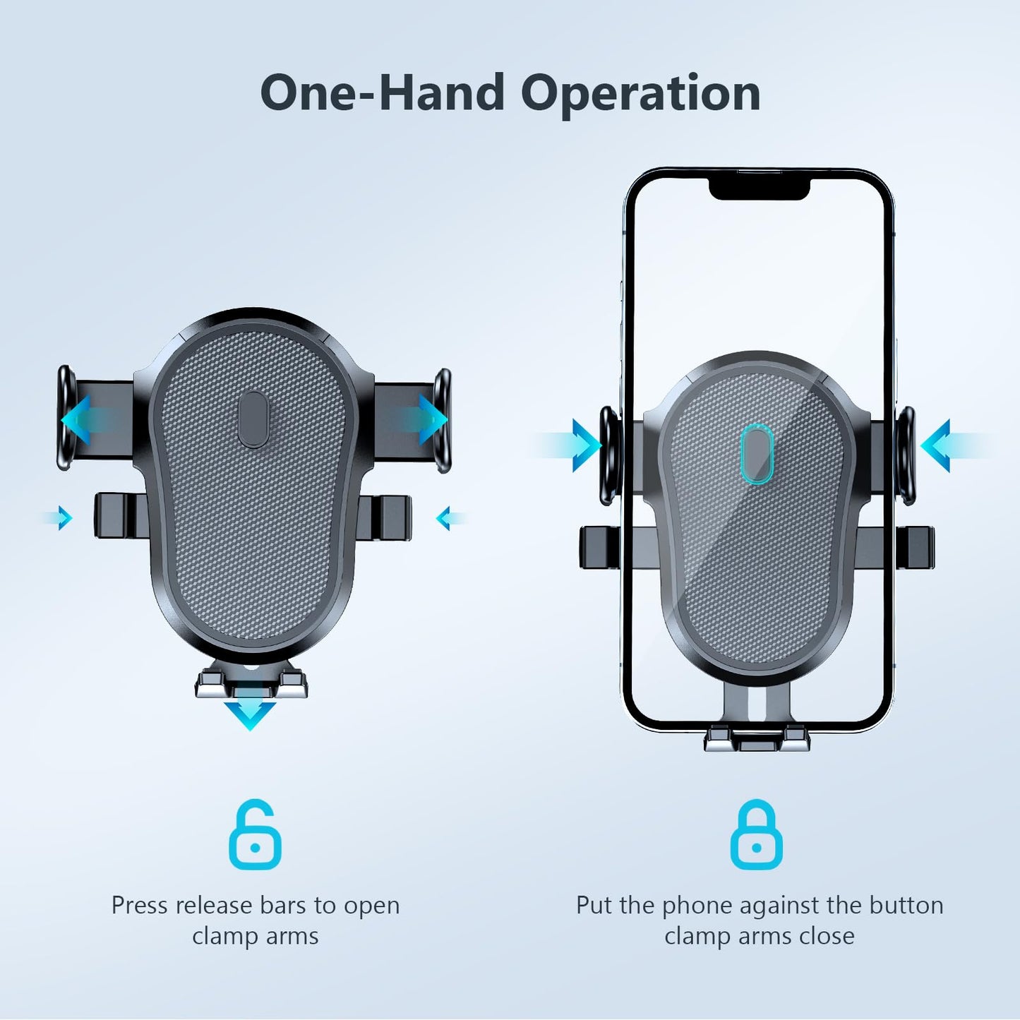 Miracase Car Phone Holder, Phone Holders for Your Car with Suction Cup Base, Universal Powerful Suction Cell Phone Car Mount for Dashboard, Automobile Phone Mount Car for iPhone Samsung Smartphones