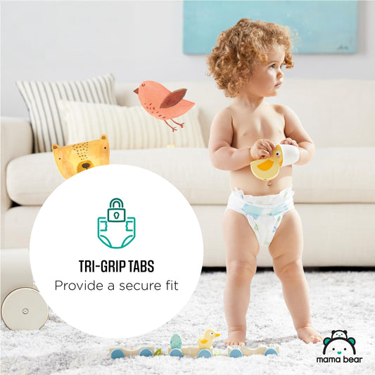 Amazon Brand - Mama Bear Gentle Touch Diapers, Size 4, 148 Count (4 packs of 37)