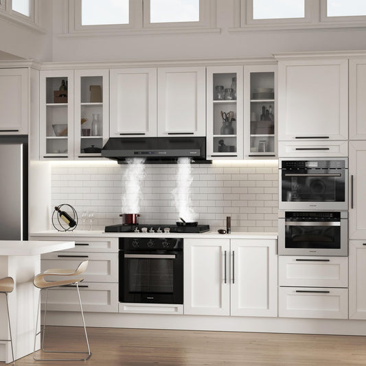 GASLAND Master 36 Inch Under Cabinet Range Hood, Matte Black, 700 CFM for Heavy-Duty Cooking Kitchen Exhaust Fan, 3-speed Powerful Stove Vent Hood 67dB, Three Filters Vent Hood with 5000K LED light