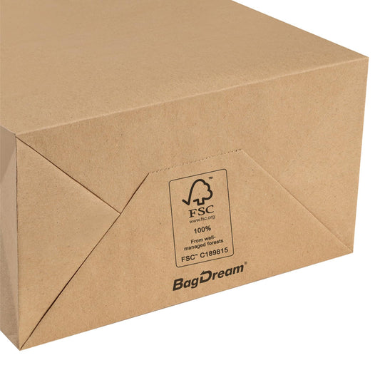 BagDream Gift Bags 8x4.25x10.5 100Pcs Brown Paper Gift Bags with Handles Bulk for Wedding, Party Favor, Grocery, Shopping, Retail, Merchandise Medium Kraft Paper Sacks