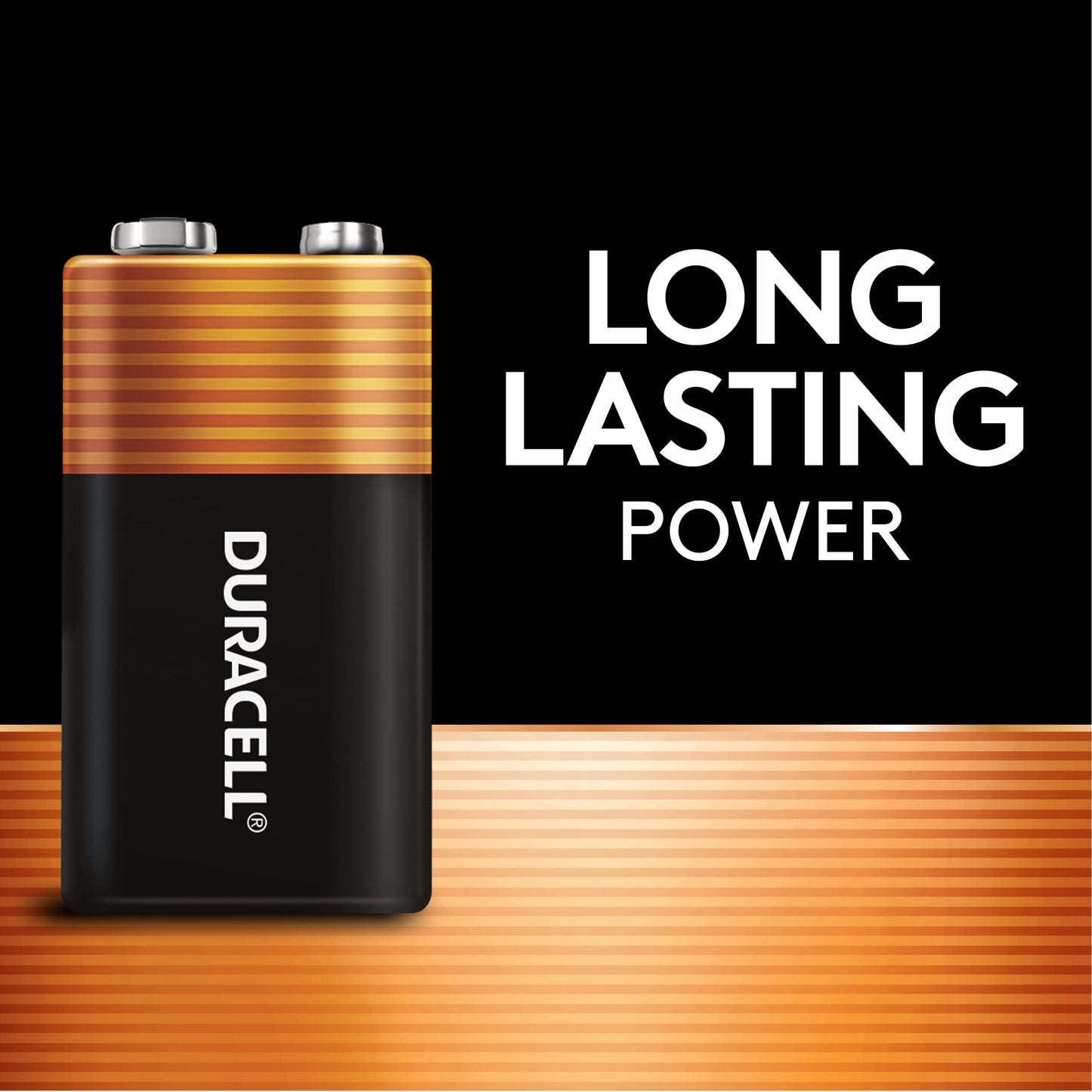 Duracell Coppertop 9V Battery, 6 Count (Pack of 1), 9 Volt Battery with Long-lasting Power, All-Purpose Alkaline 9V Battery for Household and Office Devices