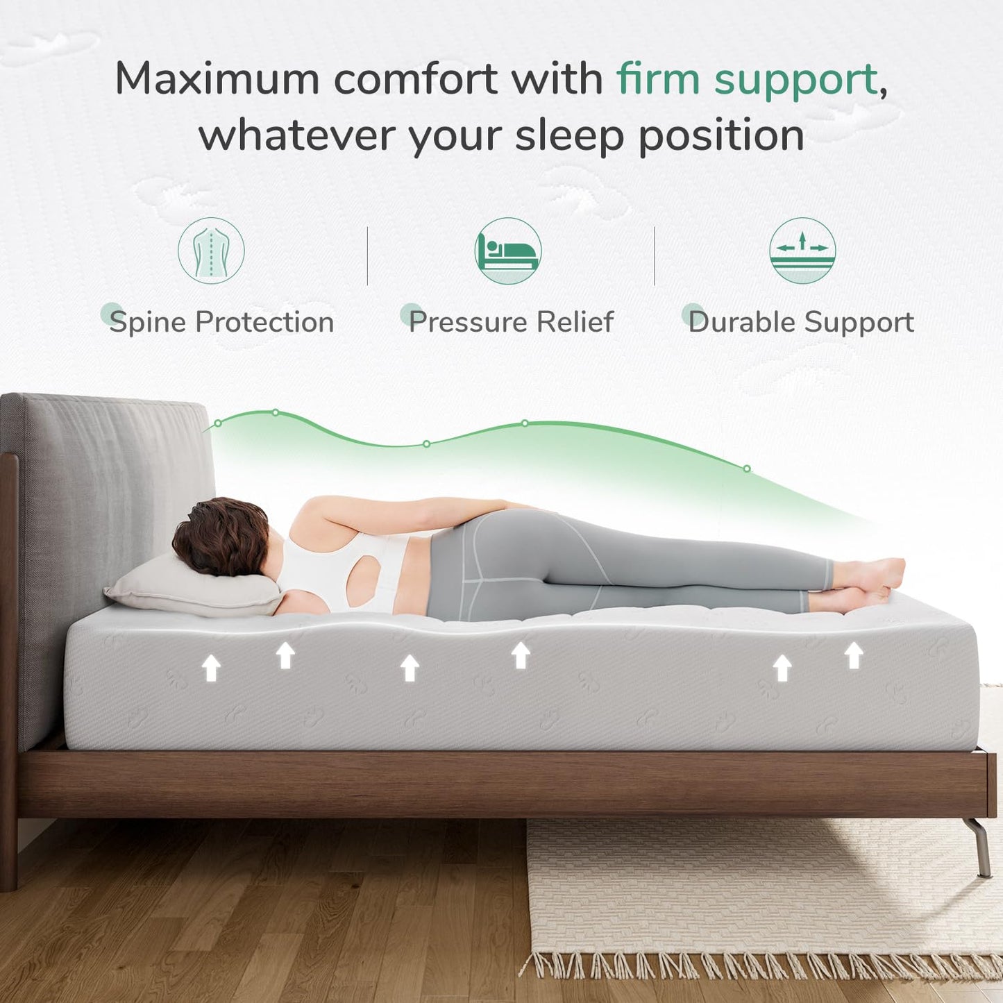 Novilla Twin Mattress, 6 Inch Twin Memory Foam Mattress for Pressure Relief & Comfort Sleep, Removable Washable Cover,CertiPUR-US Certified Mattresses in a Box,Medium Firm