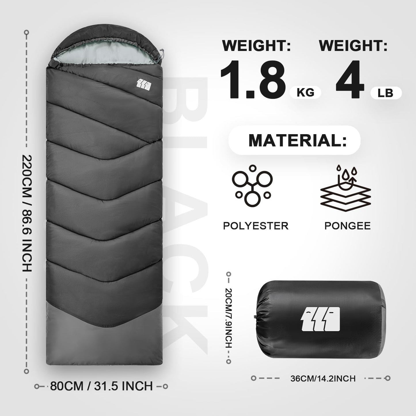 Cold Weather Sleeping Bags for Adults 30℉ - Portable, Waterproof, 4lb Lightweight Sleeping Bag for Tall Kids Girls Boys with Compression Sack, for Warm Camping, Hiking, Travel, Outdoor& Indoor