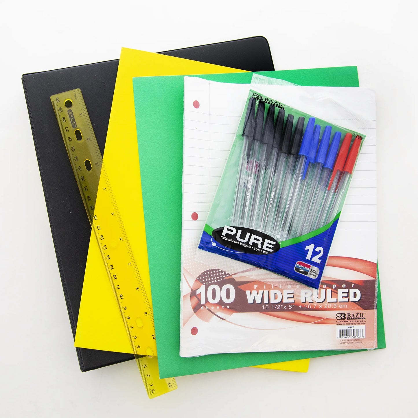 BAZIC School Kit Supplies Kit 86 Count, Bazic Products School Supplies Composition Books for Student 3-6 Grades, Spec May Vary, 1-Pack