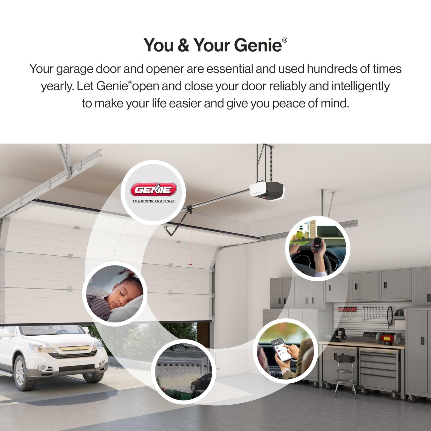 Genie StealthDrive 7155 Connect Smartphone-Controlled Belt Drive Garage Door Opener - 1 Each