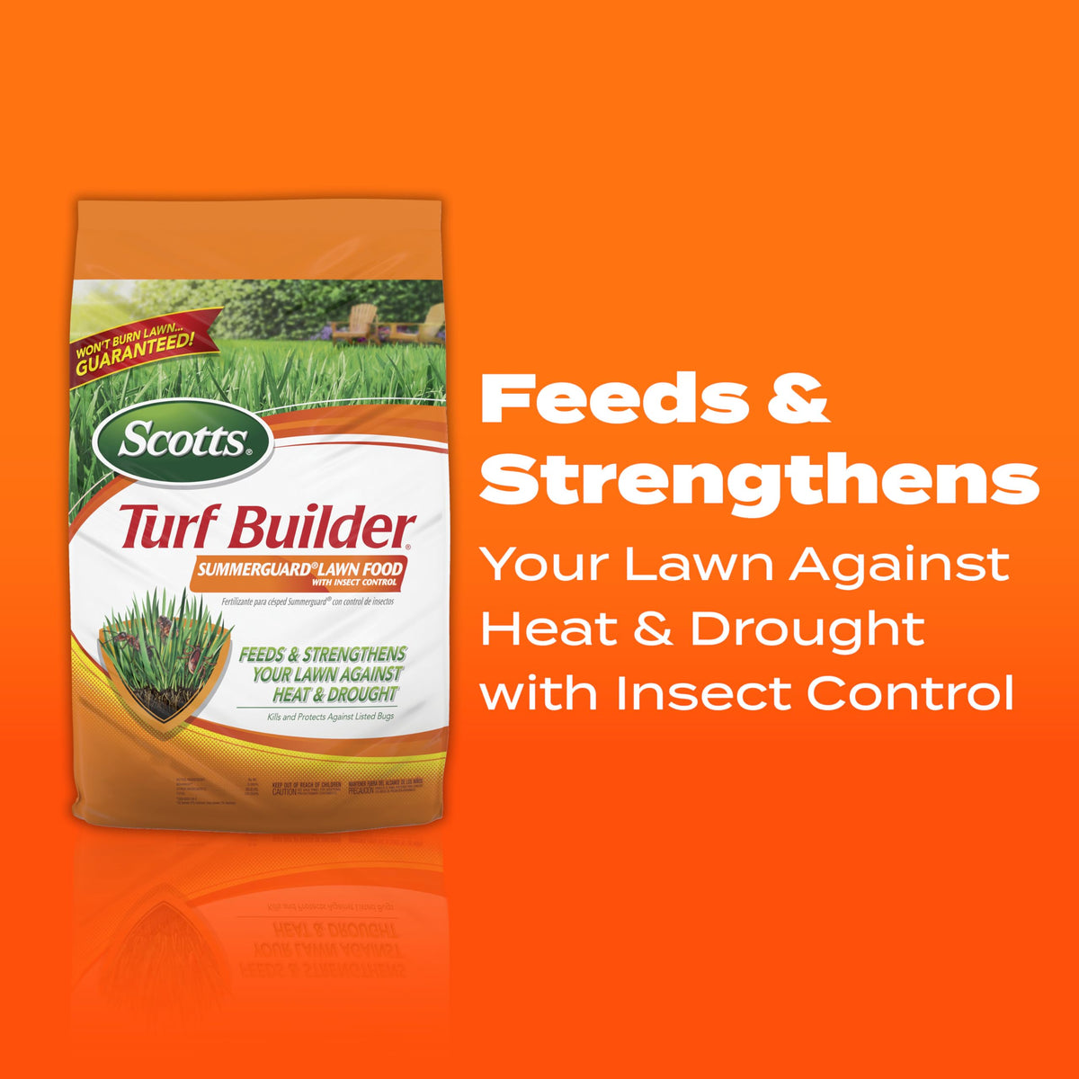Scotts Turf Builder SummerGuard Lawn Food with Insect Control, Fertilizer and Insect Killer, 5,000 sq. ft., 13.35 lbs.