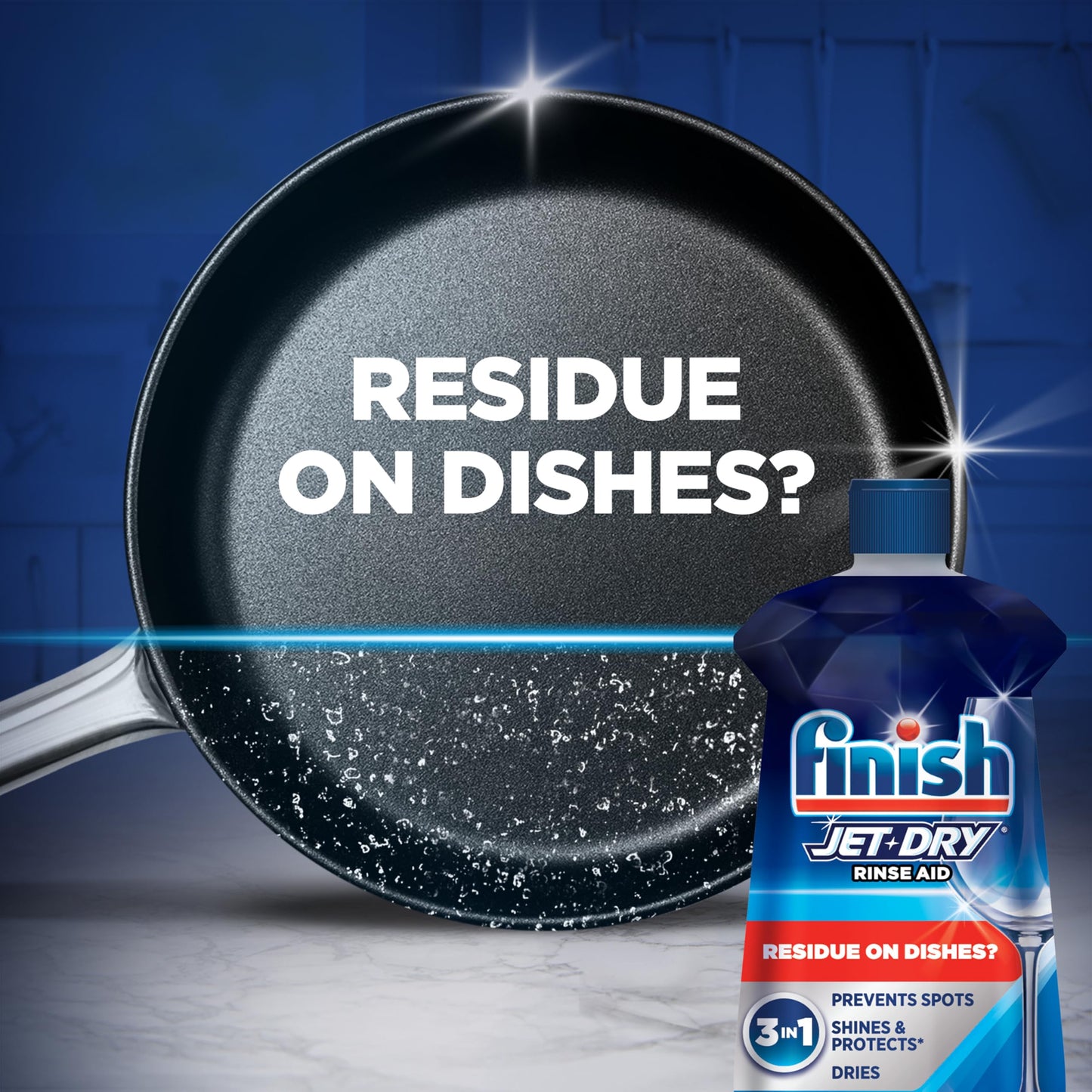 Finish Jet-Dry Dishwasher Rinse Aid, Compatible with Dishwasher Detergent, Prevents Spots & Residues, Dries, Shine & Protects, 32 oz, 315 washes