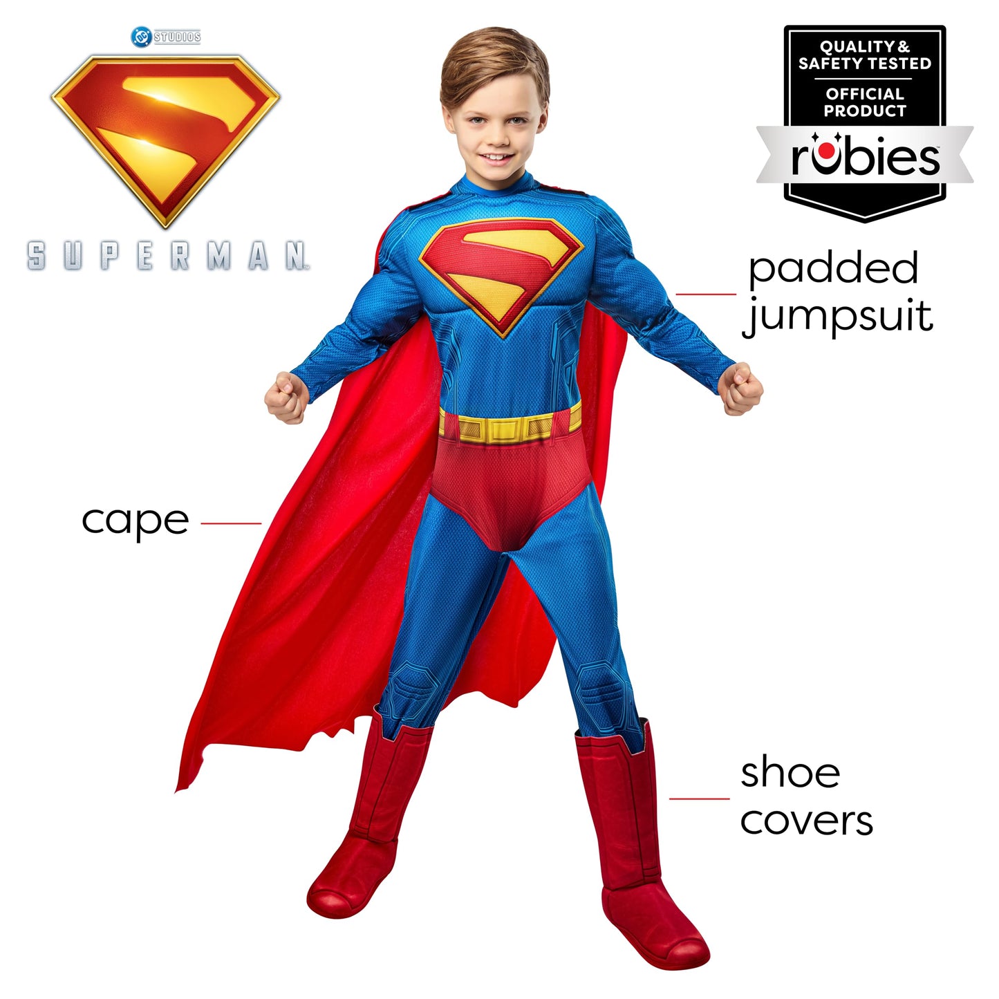 Rubies Superman 2025: Superman Costume for Kids, Boy's Medium