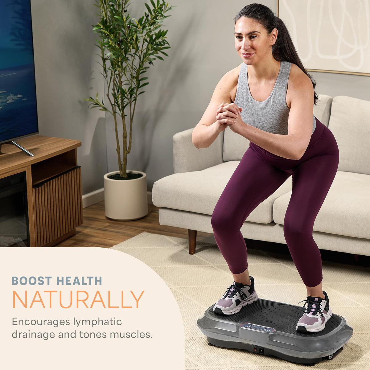 Lifepro Waver Vibration Plate Exercise Machine – High-Intensity Vibration for Muscle Activation, Full-Body Workout Vibrating Platform with Loop Bands, Fitness Equipment for Strength Toning & Fat Loss