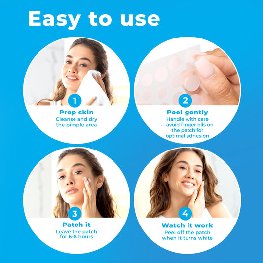 PatchRx Pimple Patches for Face (120 Patches), Hydrocolloid Acne Patches with Tea Tree Oil, Pimple Patch Pimple Stickers - Hydrocolloid Patch Acne Dots - Acne Pimple Patches For Face - Zit Patches