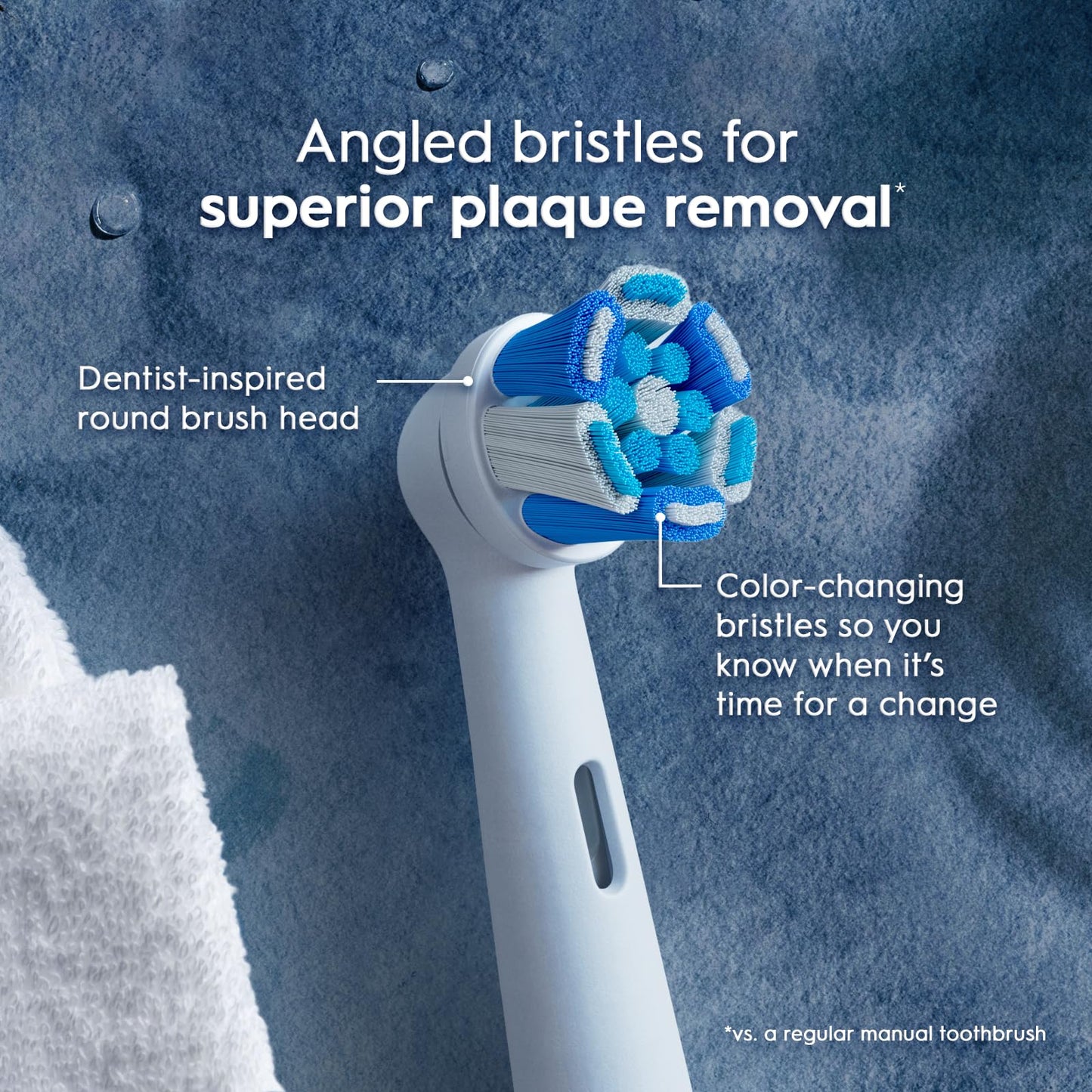 Oral-B iO Series Ultimate Clean Electric Toothbrush Replacement Brush Heads for an Oral-B Electric Toothbrush, 4 count, Black