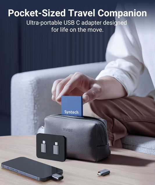 Syntech USB C to USB Adapter Pack of 2, USB 3.0 Female to Thunderbolt 4/3 Adapter Compatible with MacBook Pro Air 2024, Surface, iPad, iPhone, Galaxy Notebook, XPS and More Type C Devices, Space Grey