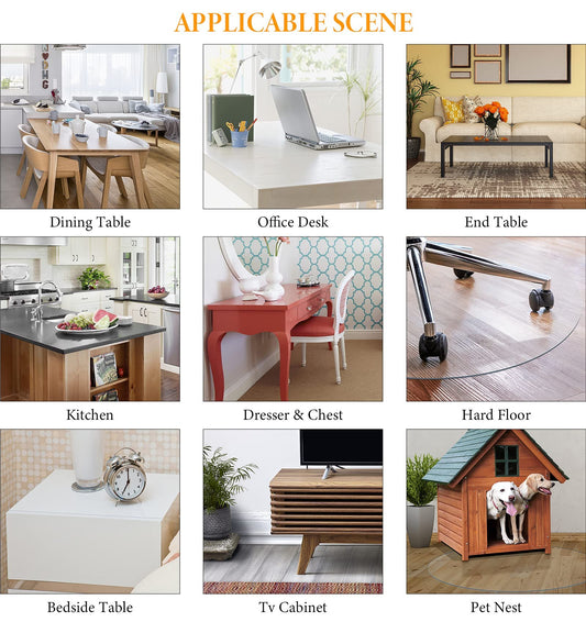 Deep Dream 1.5mm Clear Desk Cover Protector, 38×64 Inch Clear Desk Cover, Clear Desk Mat, Table Cover Tablecloth Protector Rectangle, Table Protector for Dining Room Table