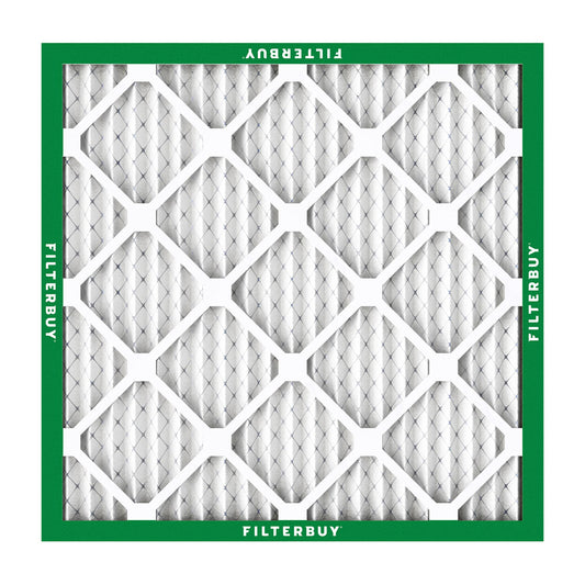 Filterbuy 14x14x1 Air Filter MERV 8 Essential Dust & Allergy Defense (4-Pack), Electrostatic Pleated HVAC AC Furnace Filters Replacement, Made in USA (Actual Size: 13.75 x 13.75 x 0.75)