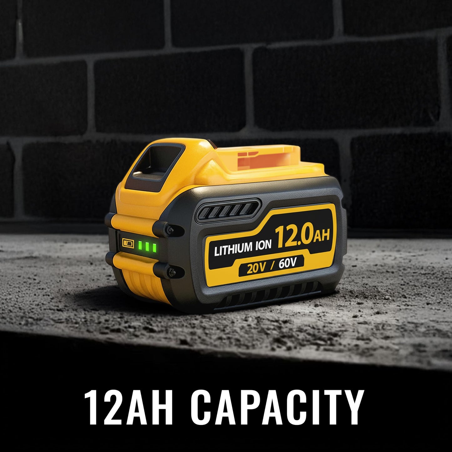 4 Packs 12.0Ah 60V Lithium Ion Battery Replacement Compatible with Dewalt 60V Battery DCB612, DCB609, DCB606, Compatible with Dewalt 20V/60V Max Cordless Tools and Chargers, with LED Indicator