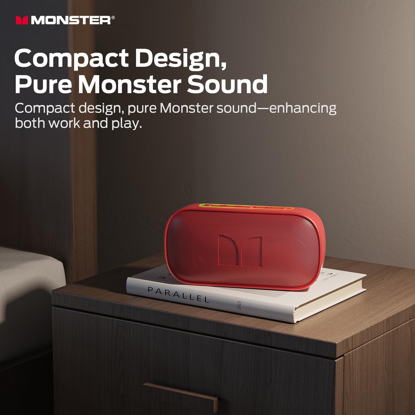 Monster S150 Bluetooth Speaker, Strong Bluetooth 5.4, IPX7 Waterproof Wireless Speaker, Support Sulti-Channel Connection, HD Hands-Free Calling, Compact Design Bluetooth Speakers