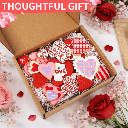 Heart Cookie Cutter Set, 10-Piece Stainless Steel Biscuit Cutters for Valentine's Day Baking, Cake & Cookie Decorating, Dishwasher Safe (1 to 4-Inch)