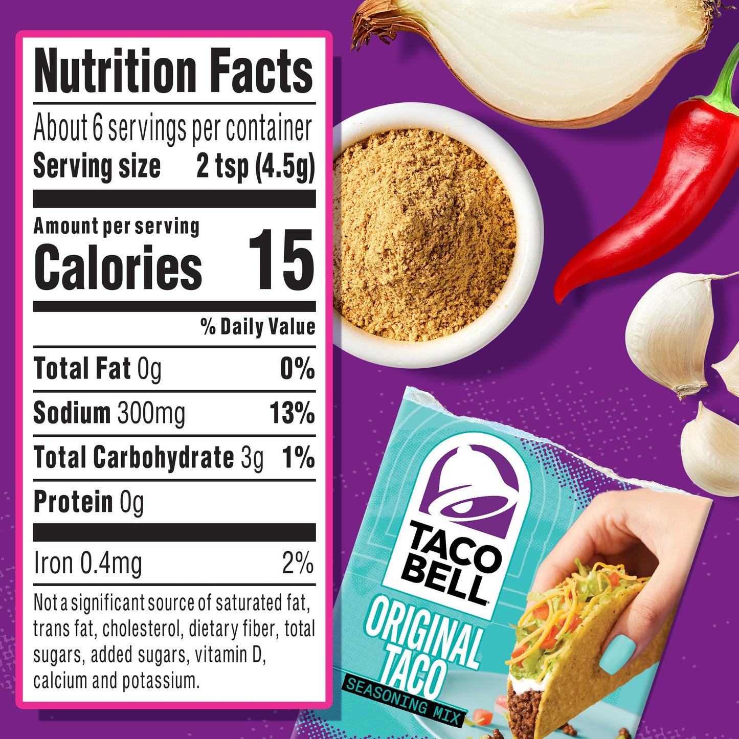 Taco Bell, Original Taco Seasoning Mix, 1 Oz