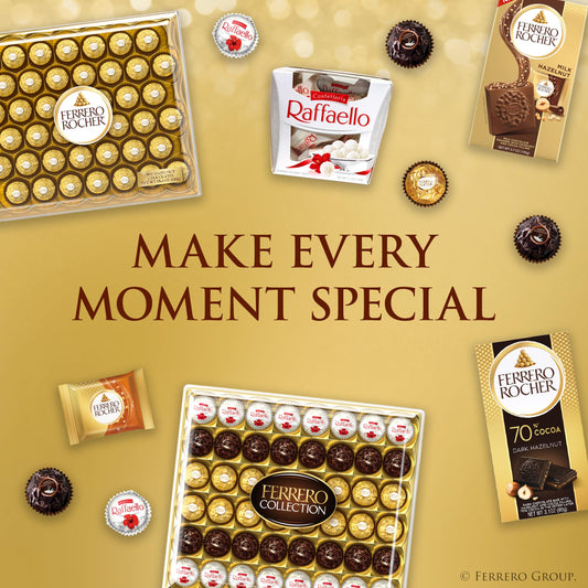 Ferrero Collection, 12 Count, Premium Gourmet Assorted Hazelnut Milk Chocolate, Dark Chocolate and Coconut, 4.6 oz