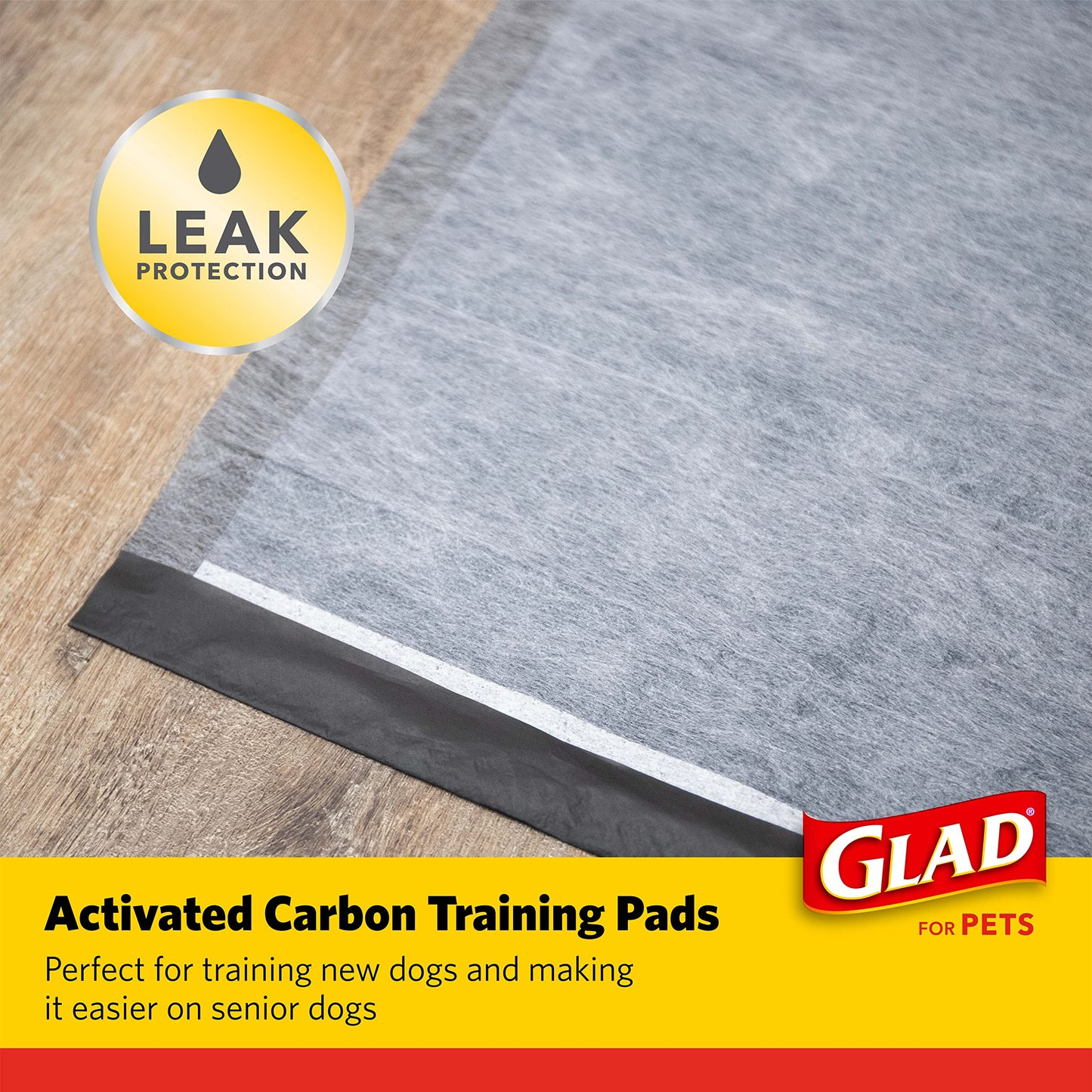 Glad for Pets Black Charcoal Puppy Pads 23" x 23" AllinOne Puppy Potty Training Pads That ABSORB & NEUTRALIZE Urine Instantly New & Improved Quality Puppy Pee Pads, (Pack of 1, 100 Count Total)