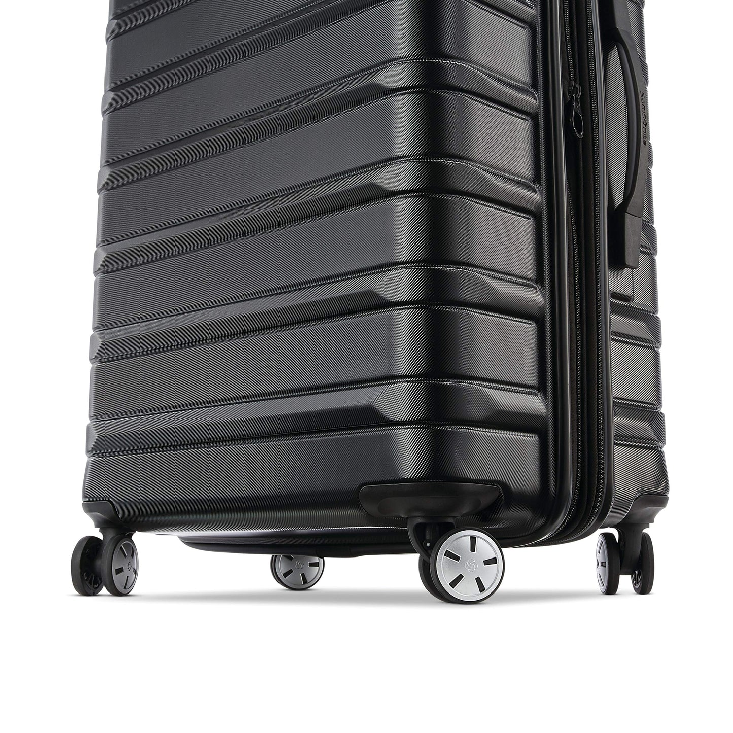 Samsonite Omni 2-2 Piece 19/28 Hardside Luggage with 360° Spinner Wheels - Scratch Resistant Hardshell - TSA, Airline-Approved - Expandable Polycarbonate Lightweight - Midnight Black