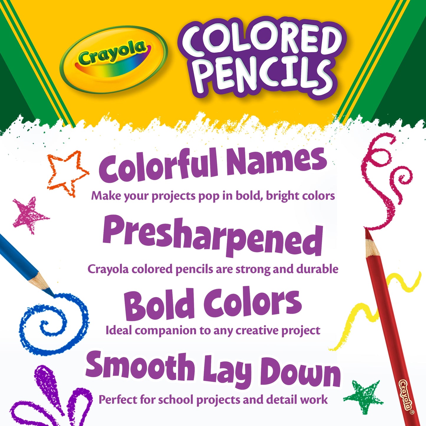 Crayola Colored Pencil Set, 50 Ct, Stocking Stuffers for Kids, Adult Coloring Pencils, Gift