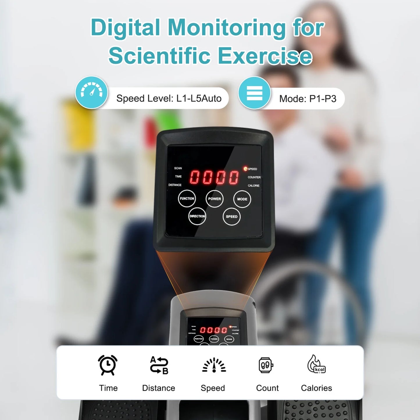 Under Desk Elliptical Machine, Ellipse Leg Exerciser for Seniors Fully Assembled, Portable & Quiet Electric Seated Pedal Exerciser with Remote Control & LCD Display Monitor