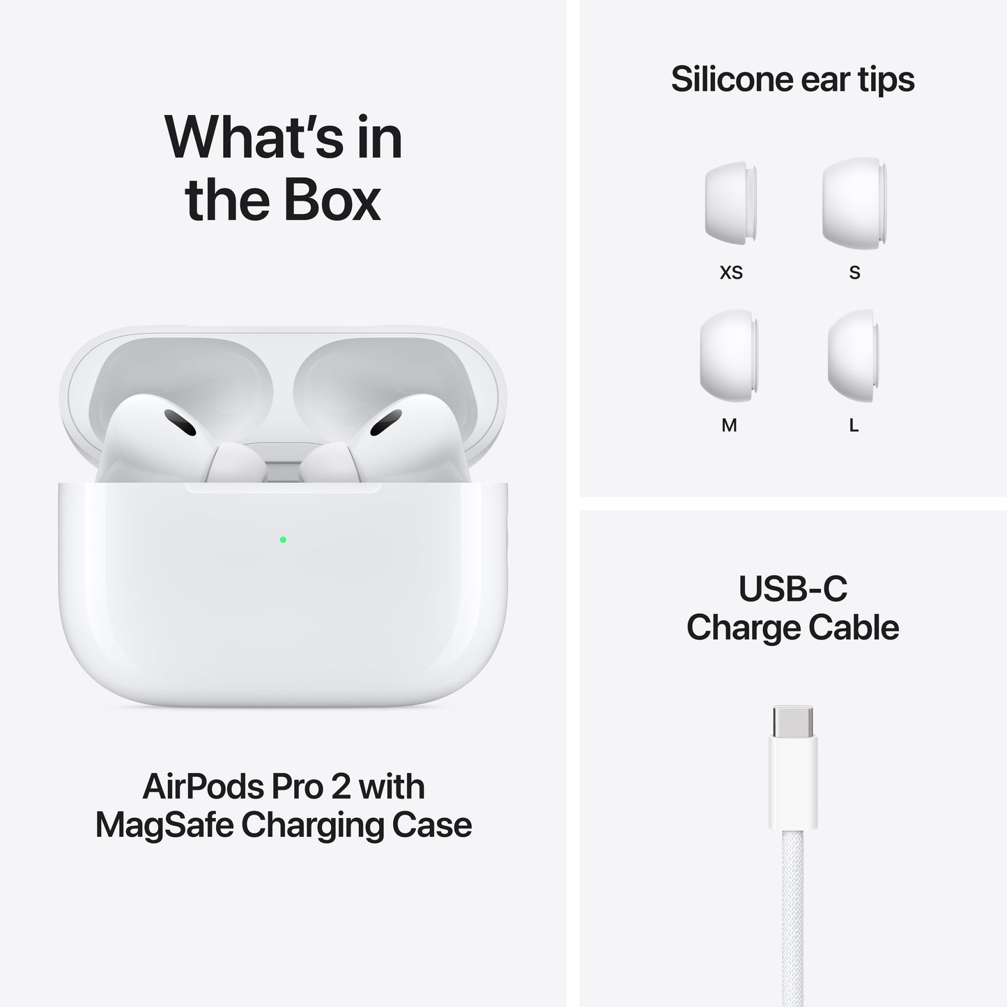 Apple AirPods Pro 2, Wireless Earbuds, Active Noise Cancellation, Hearing Aid Feature
