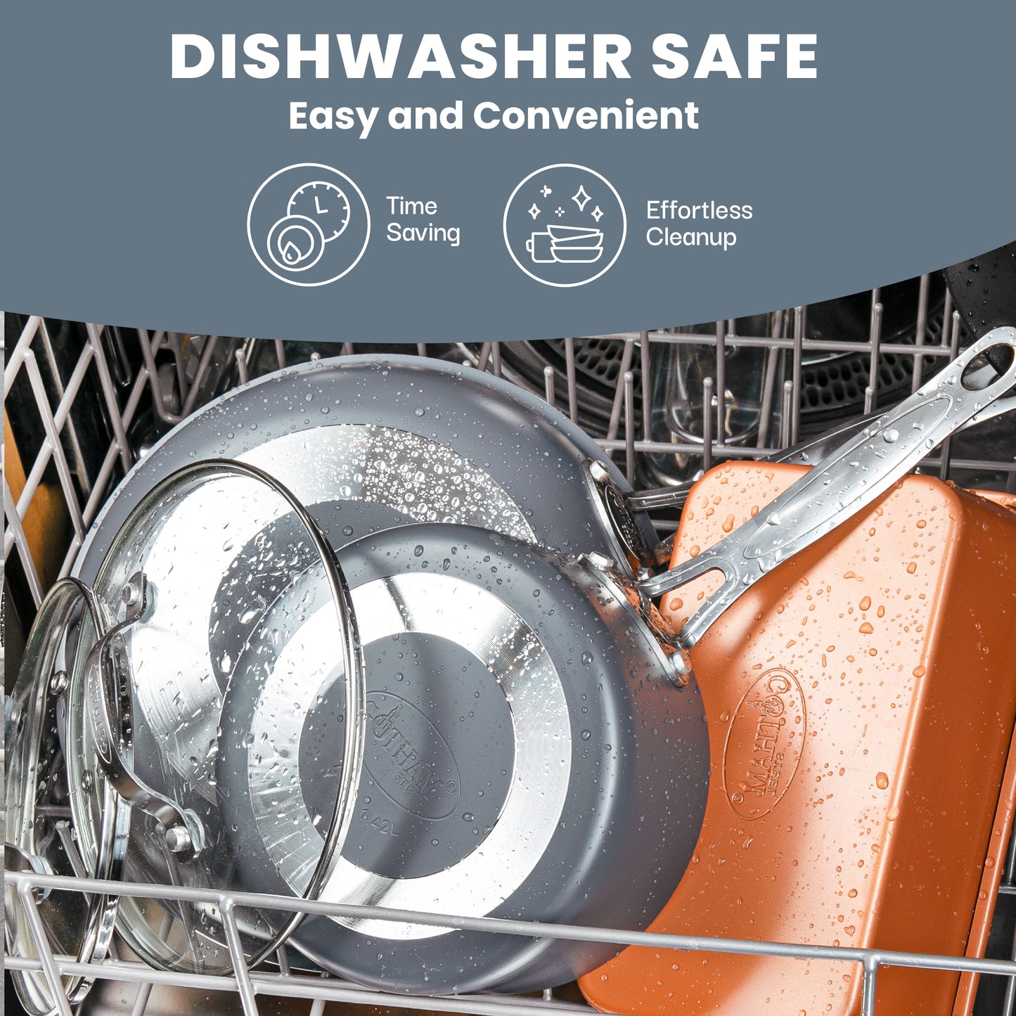 Gotham Steel Nonstick Pots and Pans 20 Pcs Set Ceramic Cookware Bakeware Kitchen Set With Frying Skillet Copper