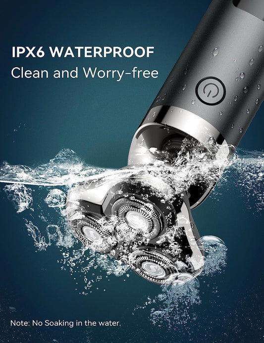 Electric Shaver Razor for Men, 3 in 1 Men’s Cordless LED Display IPX7 Waterproof Facial Nose Hair Beard Trimmer Grooming Haircut Kit with Wet Dry Rechargeable Use
