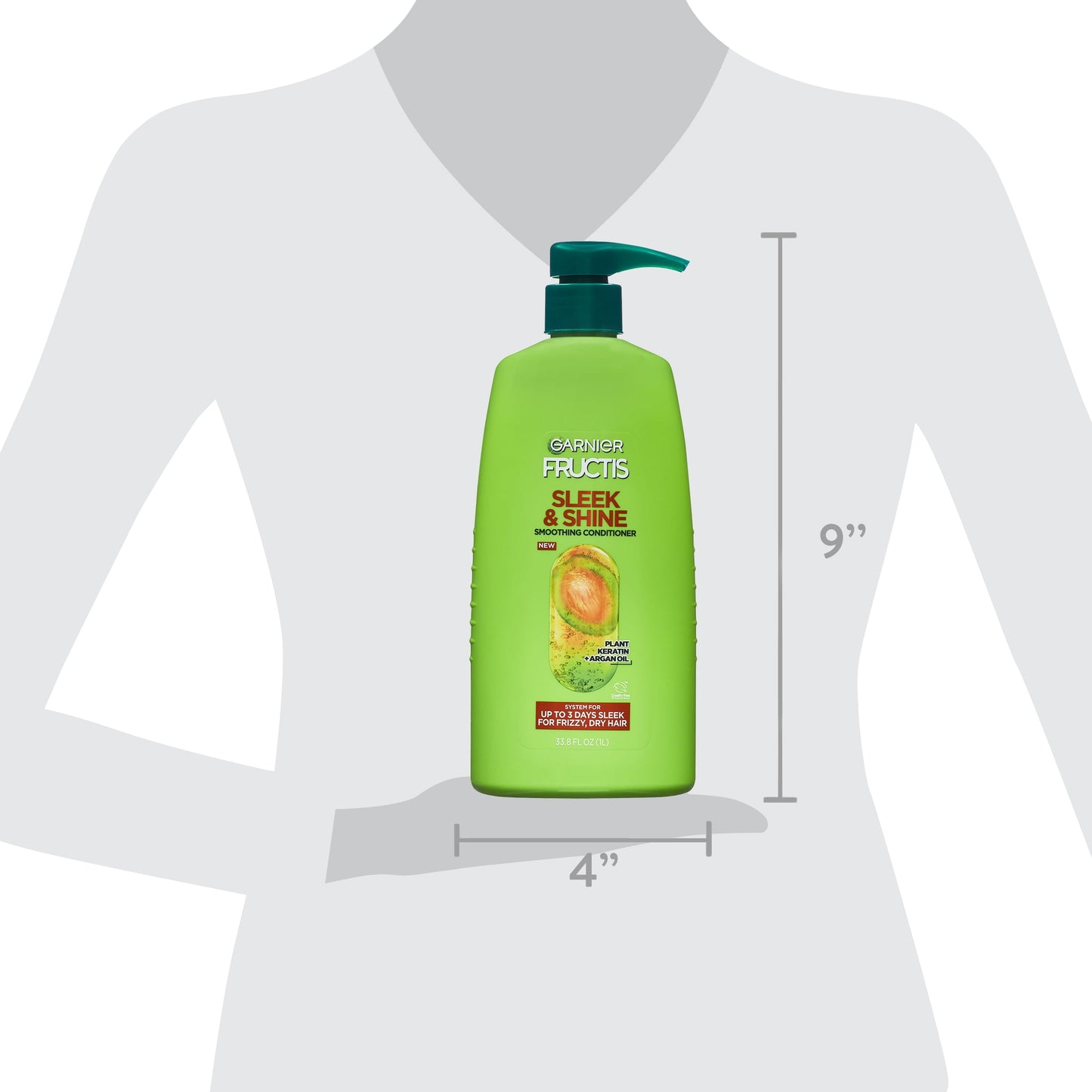 Garnier Fructis Sleek and Shine Smoothing Conditioner with Argan Oil, 33.8 fl oz