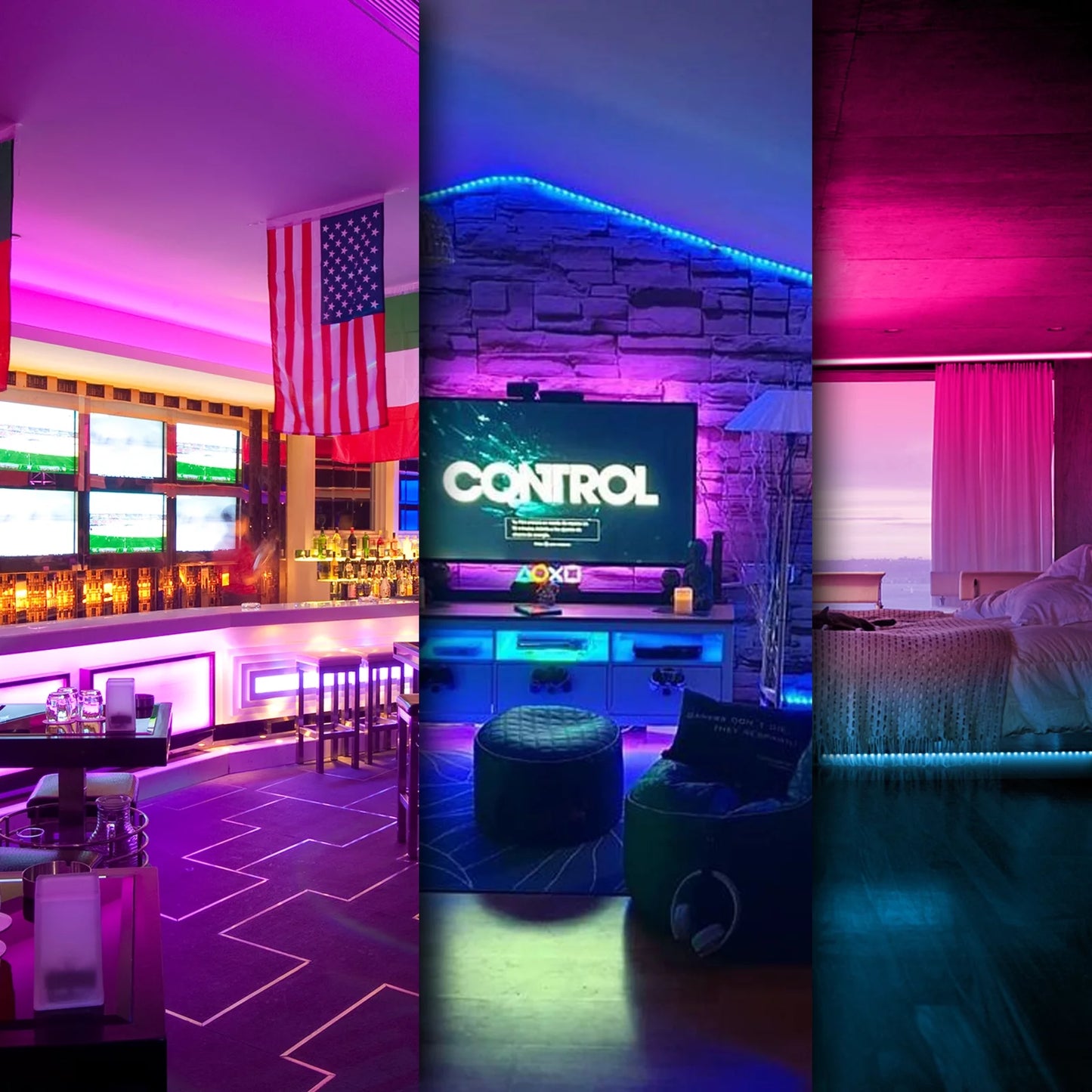 DAYBETTER Led Strip Lights, 100ft Light Strips with App Control Remote,5050 RGB Led Lights for Bedroom, Music Sync Color Changing Lights for Room Party