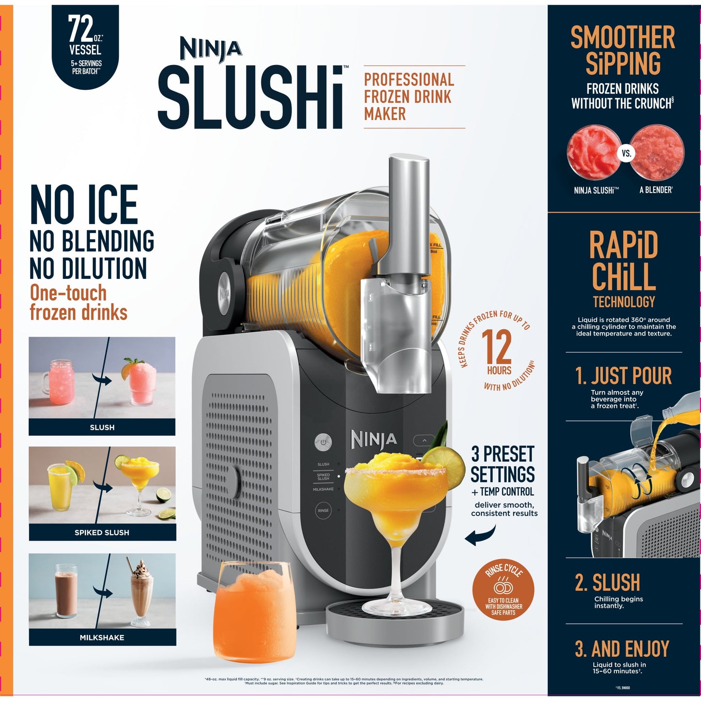 Ninja SLUSHi 3-in-1 72 oz Professional Frozen Drink Maker