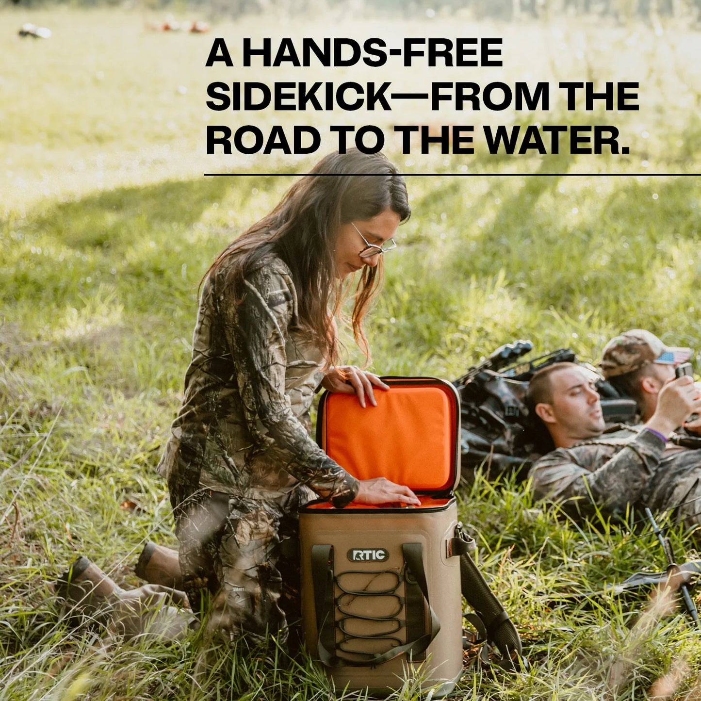 RTIC 24 Can Backpack Cooler with Waterproof Zipper, Kanati Camo