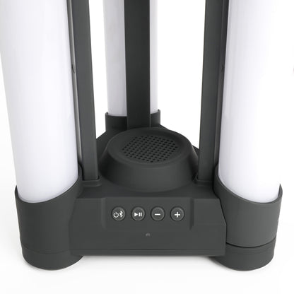 Swiss Tech 2000LM Rechargeable LED Lantern with Bluetooth Speaker and 5200 mAh Power Bank, IPX4 Weatherproof