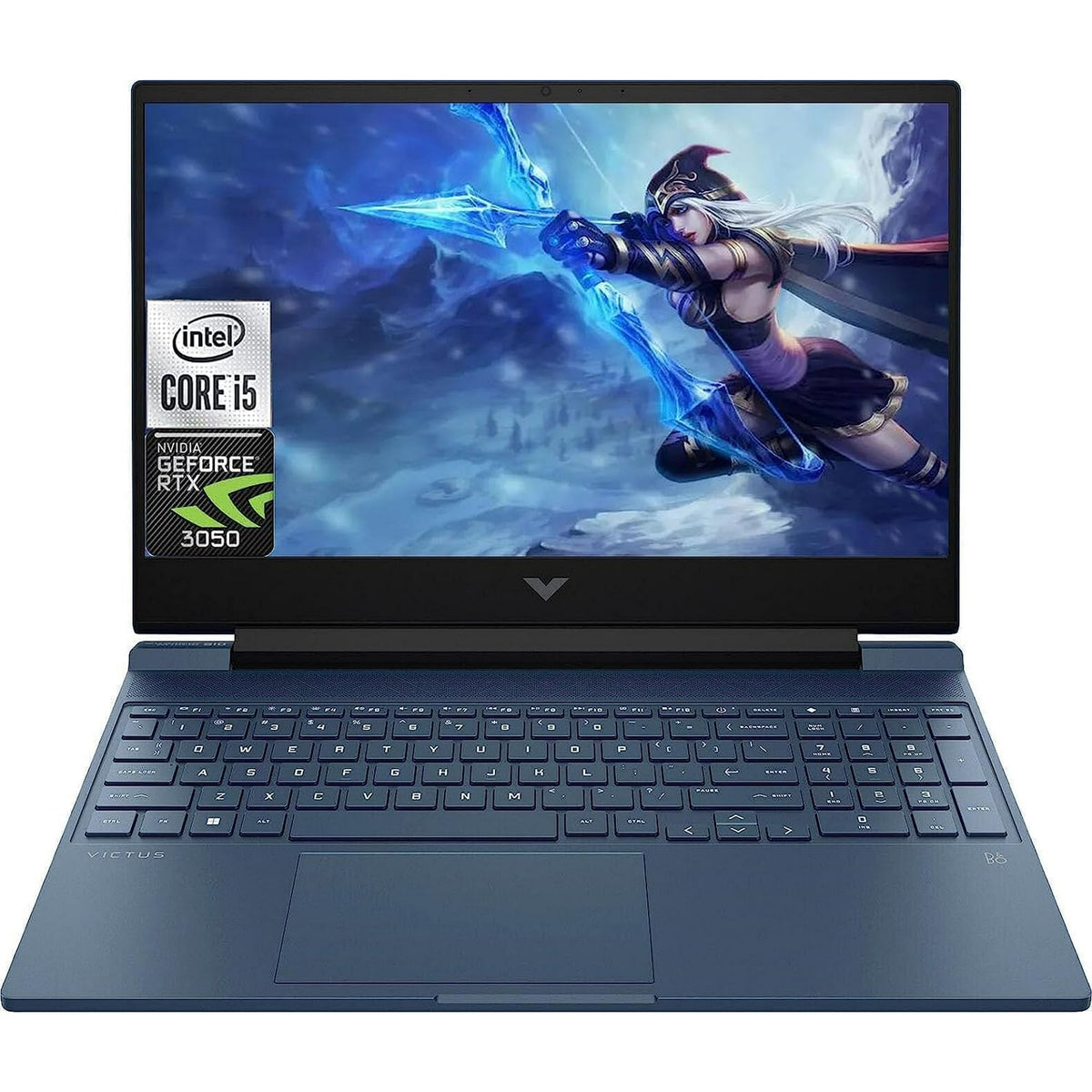 New HP Victus 15.6" FHD Gaming Laptop,Intel Core i5-12450H,16GB RAM 512GB SSD,NVIDIA GeForce RTX 3050,Backlit Keyboard,Performance Blue