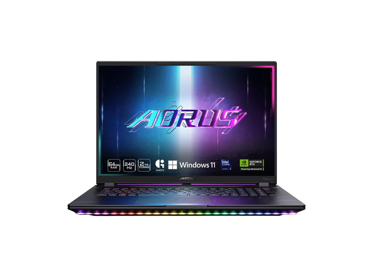 GIGABYTE AORUS Master 18" Gaming Laptop, Intel Core Ultra 9 275HX, 64GB RAM, 2TB SSD, GeForce RTX 5090, mini-LED 240Hz, 5-degree Black, BZHC6USD45SH
