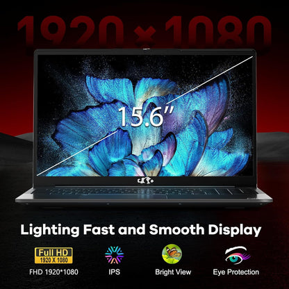 15.6 inch Student Gaming Laptop,16GB DDR5 1TB SSD 6-Cores,Fingerprint Backlit Keyboard 2 Years Warranty,AMD Ryzen 5 6600H 660M 6nm(Beat i5-12450H up to 4.5GHz)FHD IPS Business-Computer,Gray