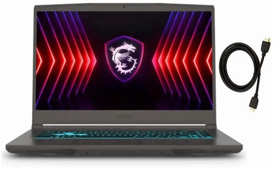 MSI Thin 15.6 inch FHD 144Hz Gaming Laptop|Intel Core i5-13420H|NVIDIA GeForce RTX 3050 4GB|Backlit| 32GB RAM | 1024GB SSD |Windows 11 Home |Bundle with HDMI Cable