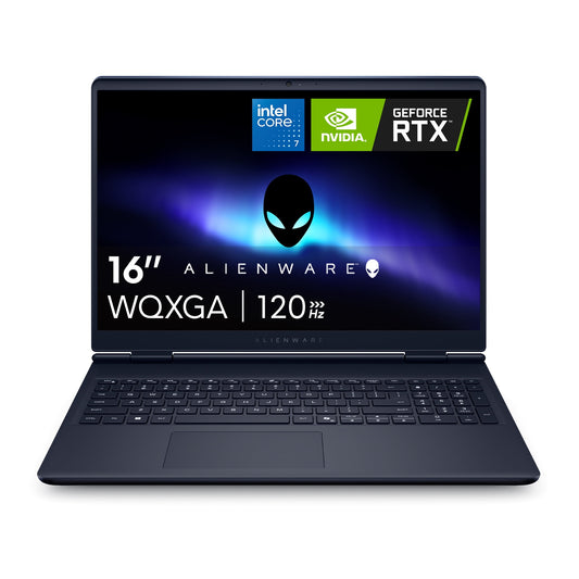 Alienware Aurora 16" WQXGA 120Hz Gaming Laptop, Intel Core 7-240H, NVIDIA RTX 5050, 16GB RAM, 512GB SSD, Windows 11, Blue, AC16250