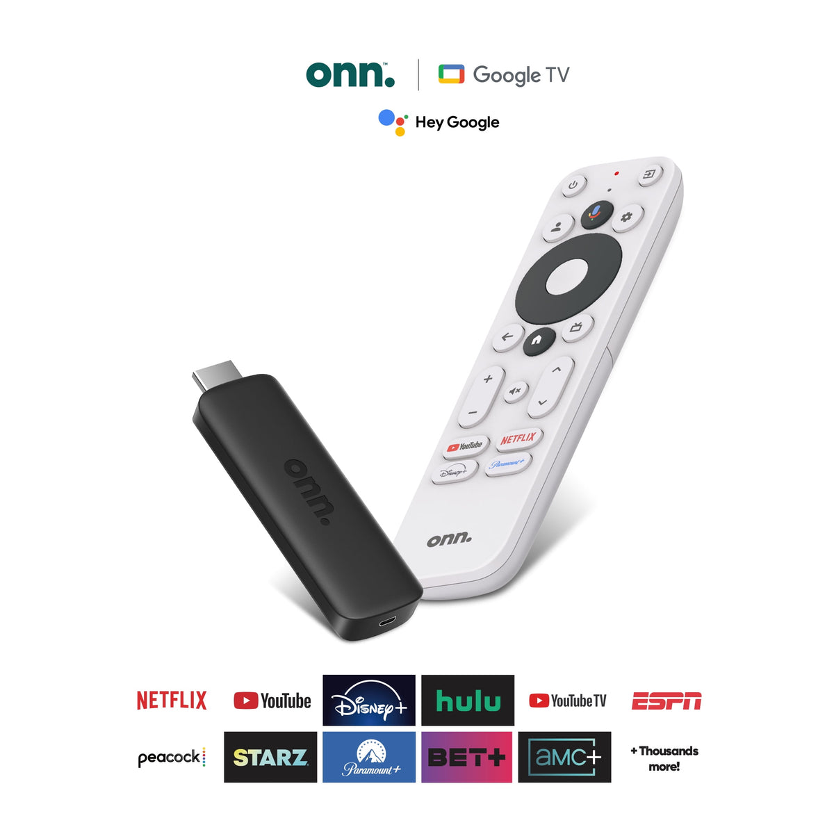 onn. Google TV Full HD Streaming Device (New, 2023)