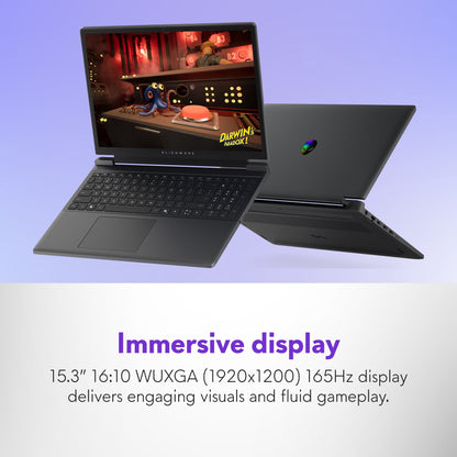 Alienware 15.3" WUXGA 165Hz Gaming Laptop, AMD Ryzen 5 220, NVIDIA GeForce RTX 4050 GDDR6, 16GB DDR5, 512GB SSD, Black, DA15265