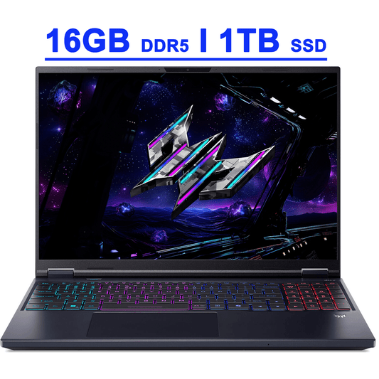 Acer Predator Helios Neo 16S AI Premium Gaming Laptop 16" 2560x1600 OLED 240Hz (100% DCI-P3 G-SYNC) Intel 24-core Ultra 9 275HX 16GB DDR5 1TB SSD GeForce RTX 5060 8GB GDDR7 (Up to 572 AI TOPS) Win11