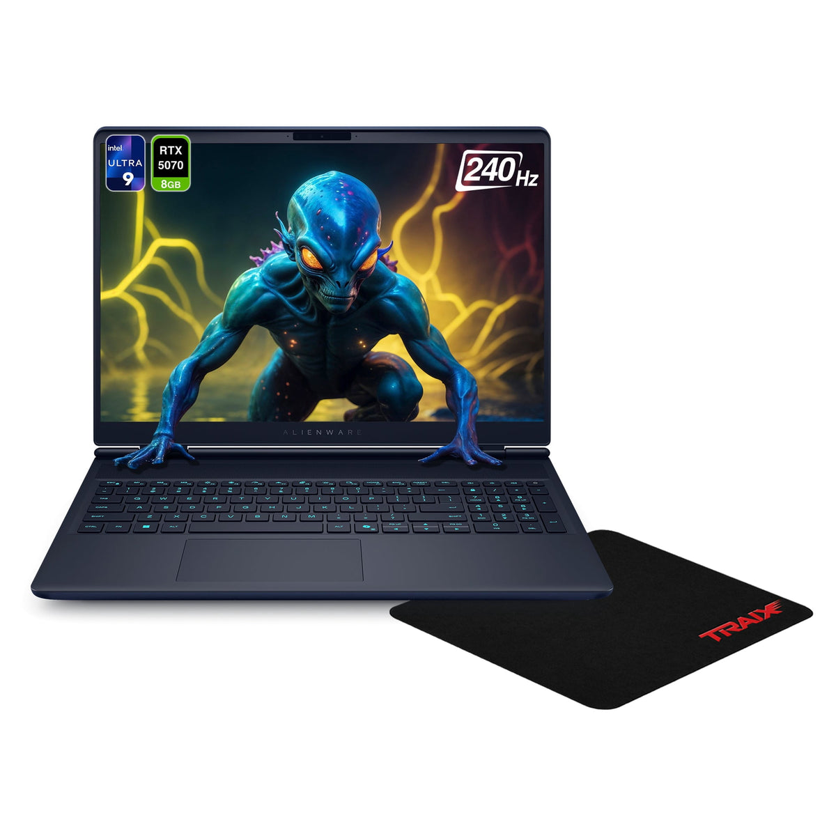 Alienware 16X Aurora Gaming Laptop, Intel Ultra 9 275HX, 32 GB DDR5 RAM, 2 TB PCIe SSD, 16" 2.5K (2560x1600) 240Hz, NVIDIA G-Force RTX 5070, Backlit Keyboard, W11 Home, Indigo + Traix MousePad